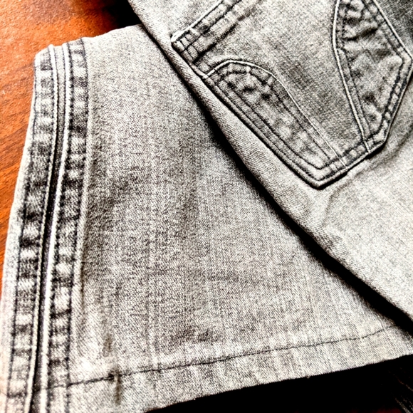 Zara TRF Slate Grey Low Rise Flared Jeans. Raised Stripes. Authentic Y2K, 0 - Picture 1 of 15